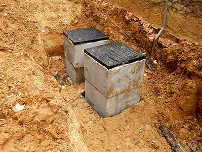 Before cleaning septic tank inspection done by ROS Septic Tank Cleaning Pros